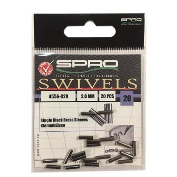 T.SPRO Tekli Tel Sıkıştırma Klips Siyah 2.0M 20 Adet