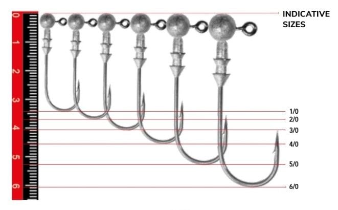Nomura NM90010030 Round Jig Head 3lü Paket İğne:3/0no 10gr