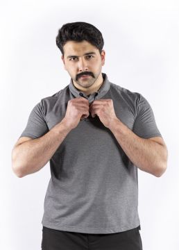 VAV Tlac-01 Polo Yaka Tişört Koyu Füme XXXL