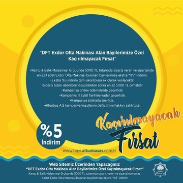 S. DFT Exdor 3000 9+1 BB Olta Makinesi