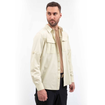 VAV Uzun Kol Gömlek Tacflex-02 Açık Bej - M