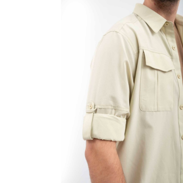 VAV Uzun Kol Gömlek Tacflex-02 Açık Bej - M