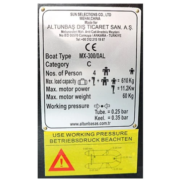 DFT DISCOVERY Şişme Bot MX300AL 300cm  Seri