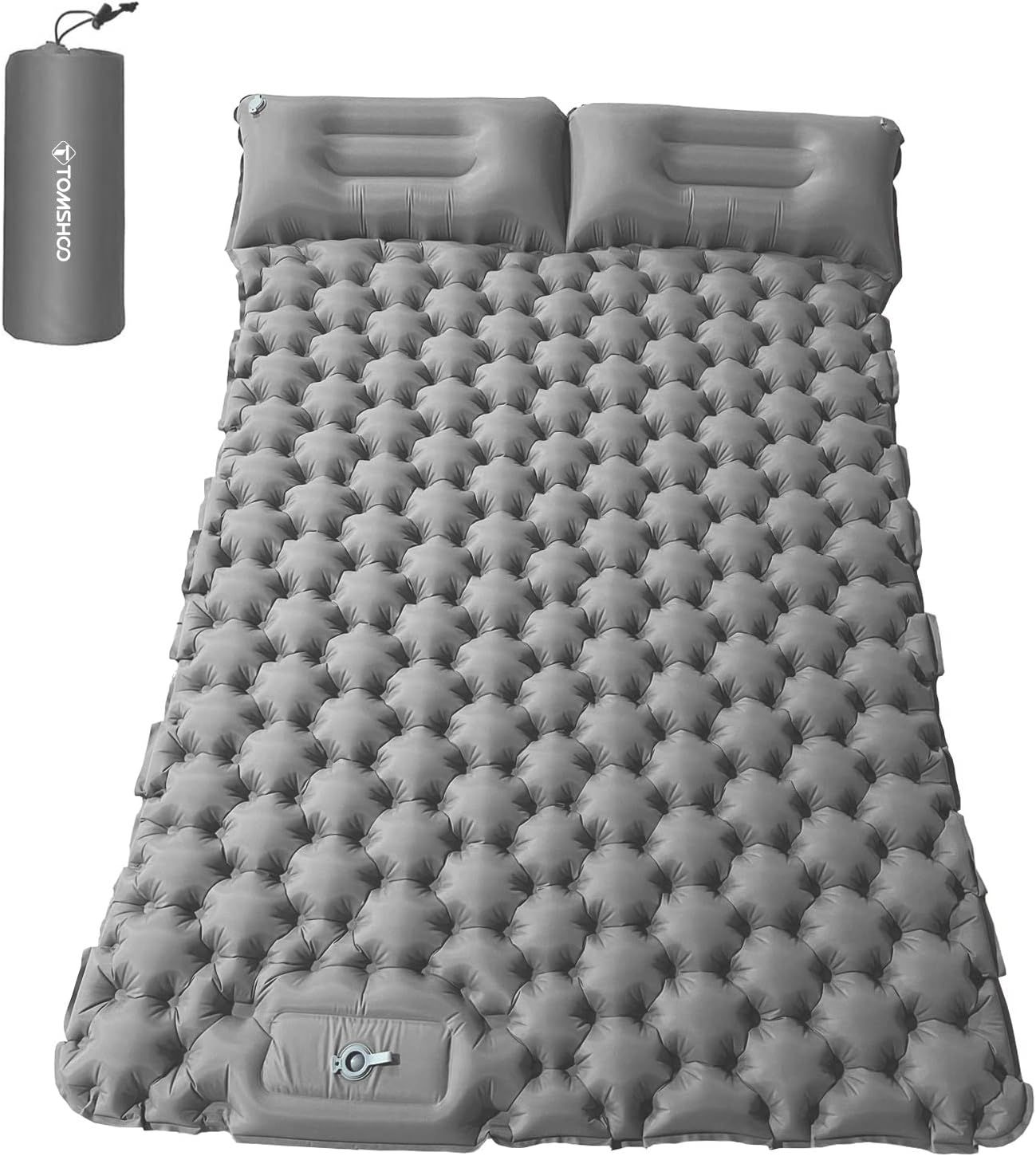 WINDCAMP Şişme Yatak Çift Kişilik - Kendinden Pompalı - Gri