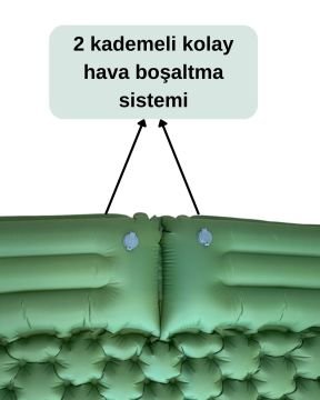 WINDCAMP Şişme Yatak Çift Kişilik - Kendinden Pompalı - Yeşil
