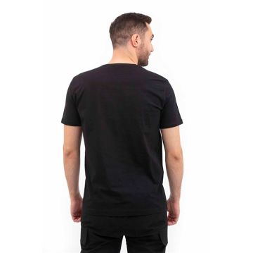 VAV Baseti-02 Yuv. Yaka Tişört Siyah Karma D.