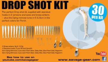 Savage gear Dying Minnow Drop Shot Pro Pack Kit 30 Adet NL Sahte Balık