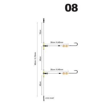 T.PolyballFluroghost İki İğneli Deniz Takımı #1/0