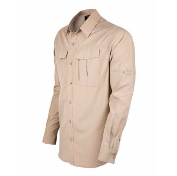 VAV Uzun Kol Gömlek Tacflex-02 Koyu Bej - XL