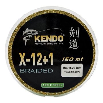 Kendo X-12+1 Braided 150m Apple Green Örgü İp