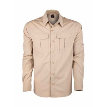 VAV Uzun Kol Gömlek Tacflex-02 Koyu Bej - S