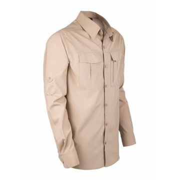 VAV Uzun Kol Gömlek Tacflex-02 Koyu Bej - S
