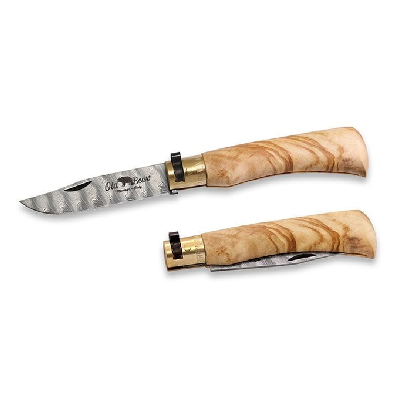 OLD BEAR 19 CM DAMASCUS ZEYTIN SAP 7 1/2'' M CAKI