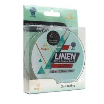DFT Bojin 4X Linen İp Misina 0.20 mm 150 m Yeşil
