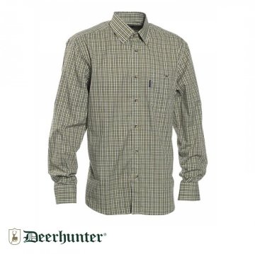 T. DEERHUNTER Wyatt Yeşil Kareli Uzun Kol Gömlek 41/42