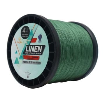 DFT Bojin 4X Linen İp Misina 0.70 mm  1000 m  Yeşil