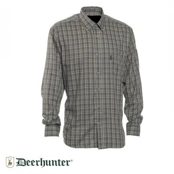 T. DEERHUNTER Waylon 399 Yeşil Kareli Uzun Kol Gömlek 41/42
